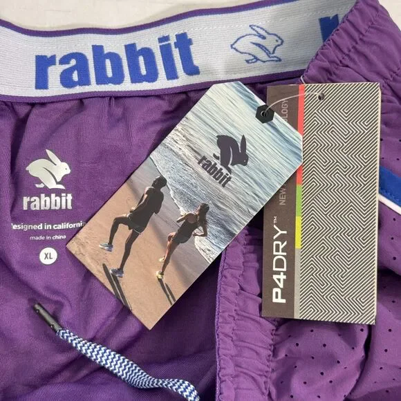 Rabbit Shorts Womens Extra Large Repeats 2 Inch Running Run Meadow Violet NEW XL - Picture 14 of 14